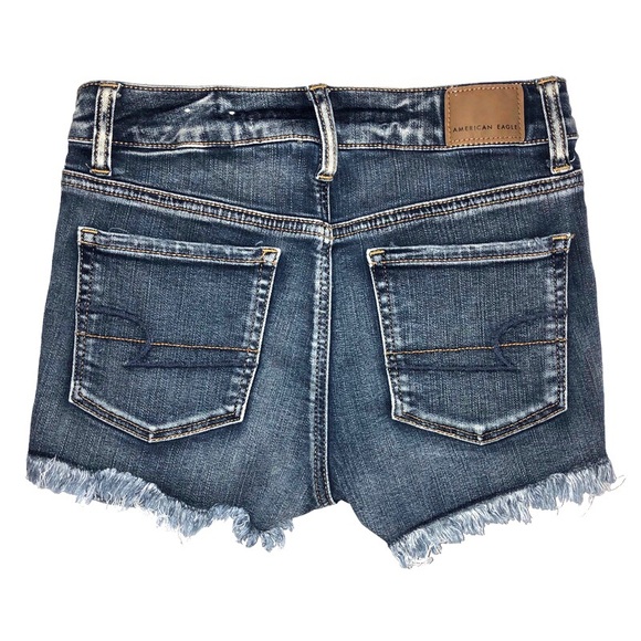 American Eagle distressed high rise shortie shorts - Picture 2 of 4
